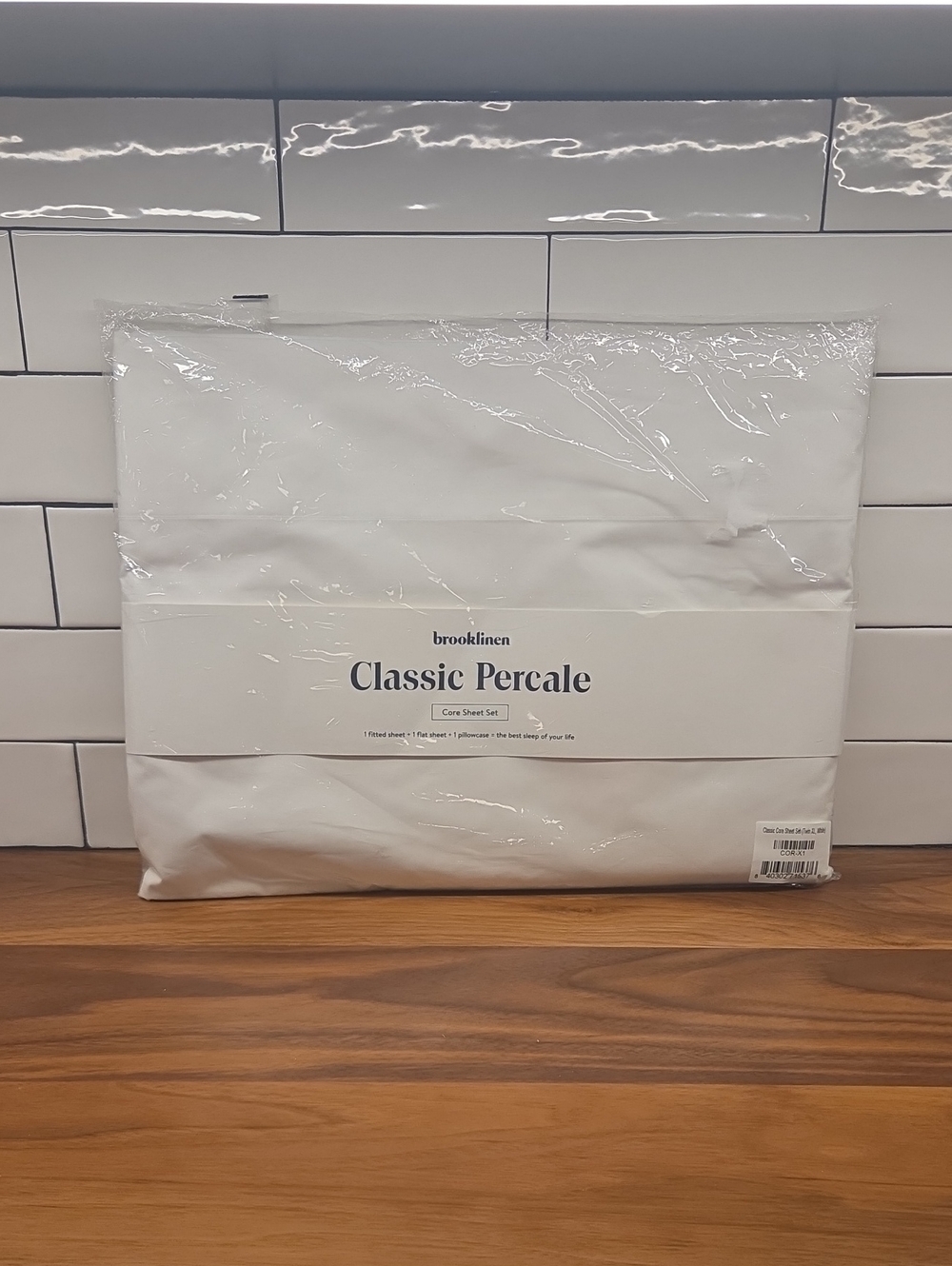 Brooklinen Classic Percale Core Sheet Set — White